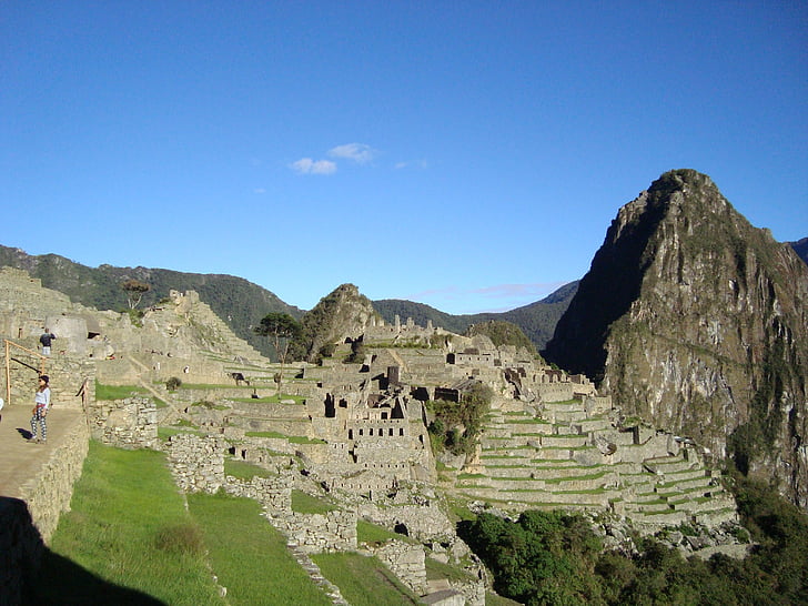 sončno, gorskih, krajine, narave, razgled, kamen, Peru