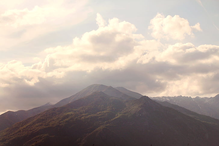 skyer, overskyet, Italien, bjerge, natur, Se
