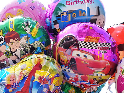 ballon, balloner, farverige, Festival, sjov, fødselsdag, hoppeborg