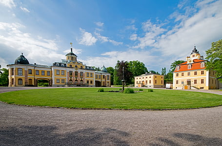 Zamek, Belvedere, Weimar, Turyngia Niemcy, Niemcy, stary budynek, atrakcje turystyczne