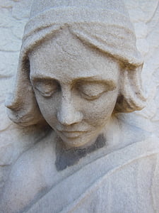 sculptura, fata, detaliu, alb, Statuia, vechi, religie