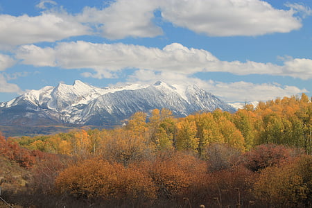 Colorado, Stuhl-Berg, Alpine, Landschaft, Aspen, felsigen, westlichen