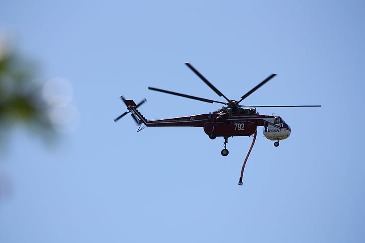 helicopter, fire, water drop, aircraft, flight, flying, copter