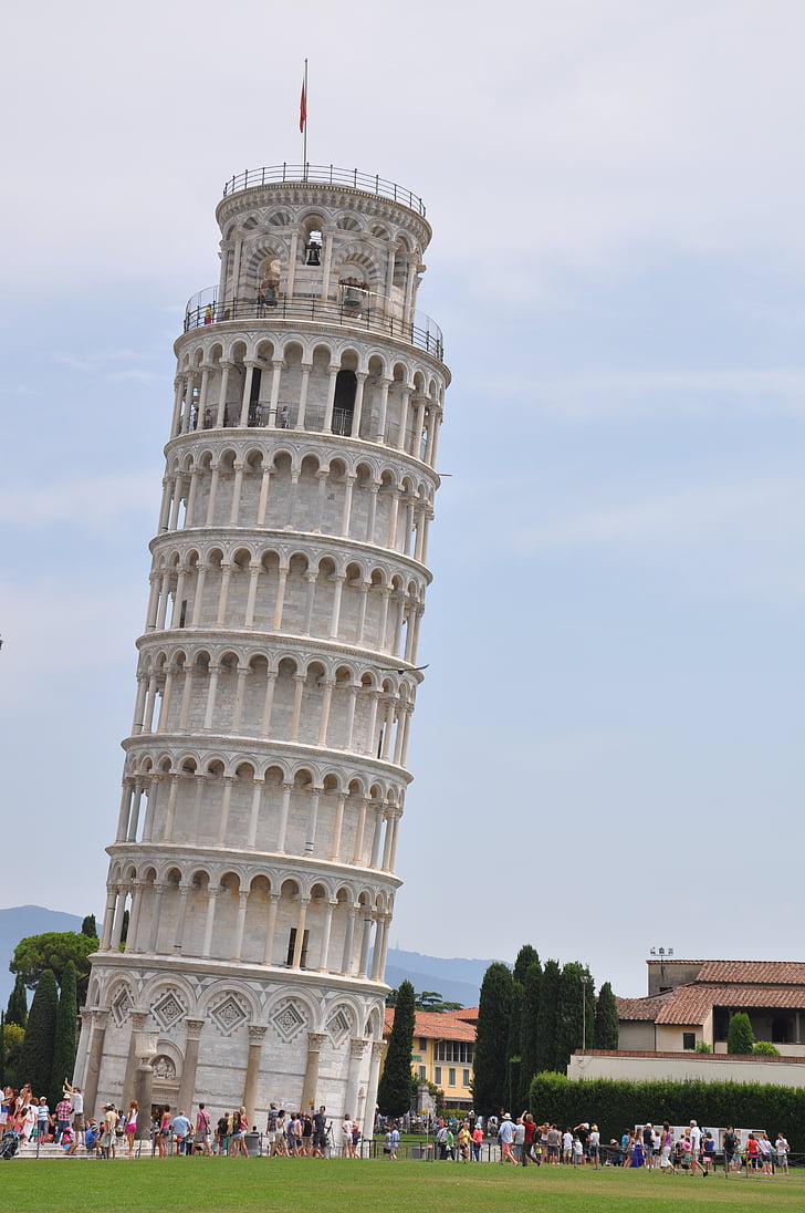 Italien, Europa, Pisa, arkitektur, landmärke, tornet, byggnad