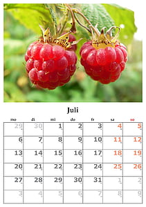 Kalendář, měsíc, červenec, července 2015