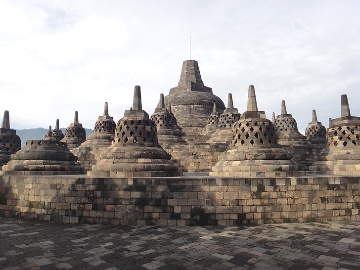 Borobudur, Indonesia, Tempio, b, Buddismo, Java, religione