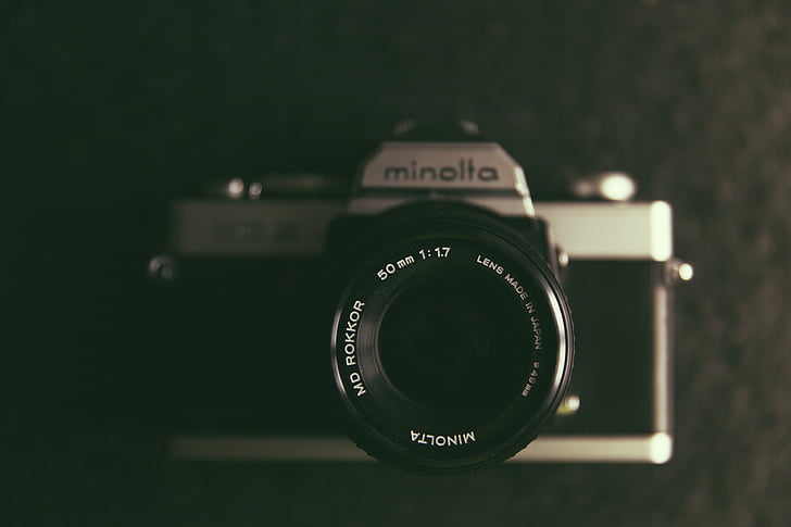 fotoaparát, čočka, makro, Minolta, SLR