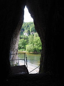 довольно Штайнер пещера, Пещера, Грот, Пещера призраков, Рехтенштайн, Верхняя Швабия, разрыв