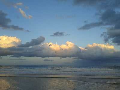 Beach sunrise, Sky, Napkelte, Horizon
