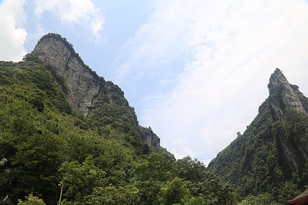 Hora, v západní provincii hunan, obrovské, vyhledat, obloha