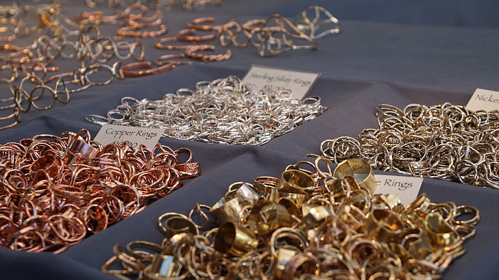 bijoux, anneaux, Bangles, bronze, cadeau, luxe, Silver