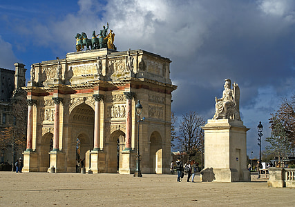 pequeno arco do triunfo, Napoleão, história, Gloria, a glória do, arquitetura, ornamentos
