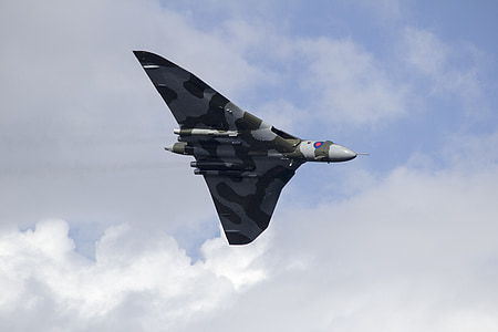 Vulcan, bombázó, Avro, xh558, RAF, Jet, sík