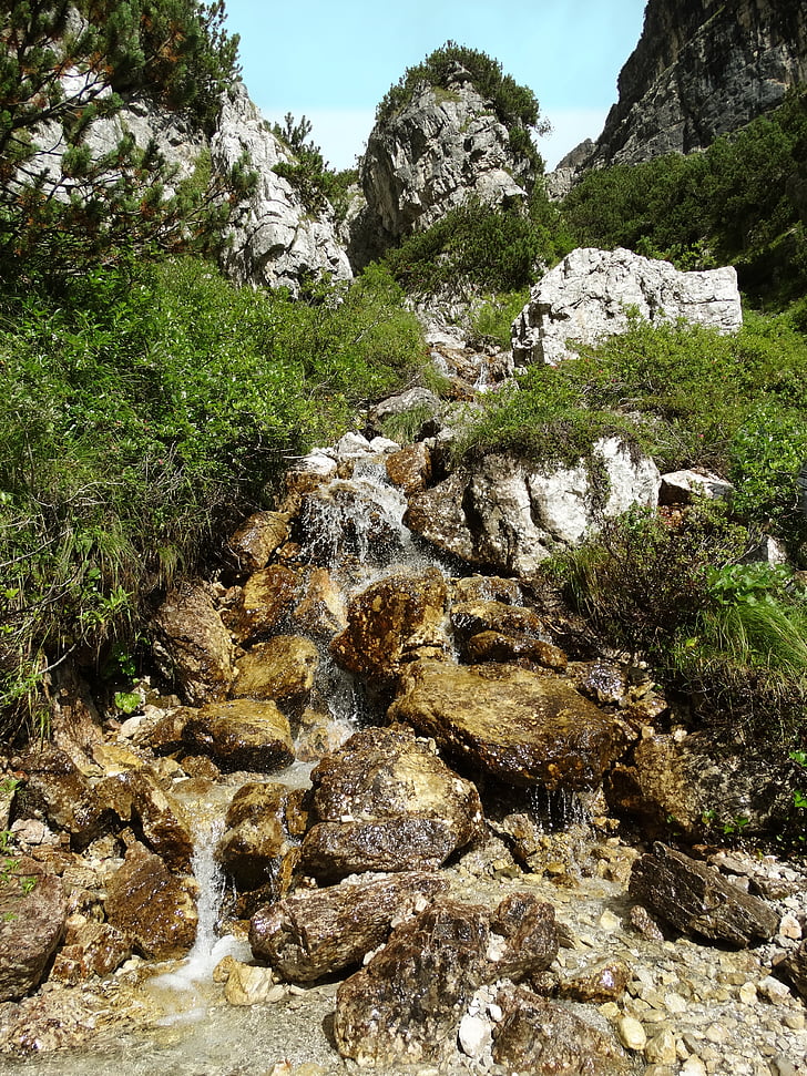 Cachoeira, água, montanha