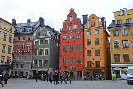 Gamla stan, Senamiestis, Miestas, gražu, gražus, autentiškas, tradicinis, Stokholmas