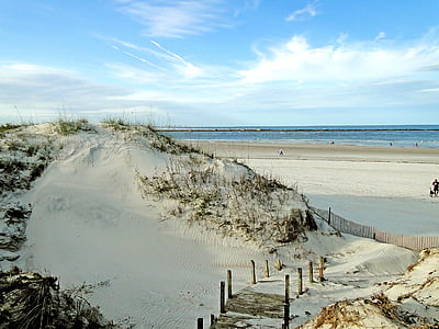 dunes, platja, sorra, al costat del mar, Costa, pila, oceà
