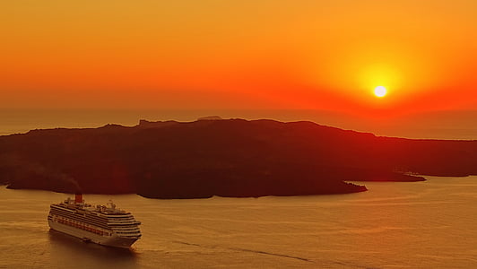 Grècia, Santorini, arquitectura, illa, l'Outlook, vell, vacances