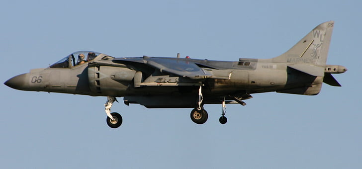 Harrier, avião, jato, lutador, militar, aviões, força aérea