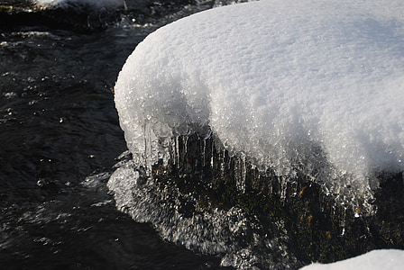 River, jääpuikkoja, Ice, lumi, roikkuu, jäädytetty, talvi