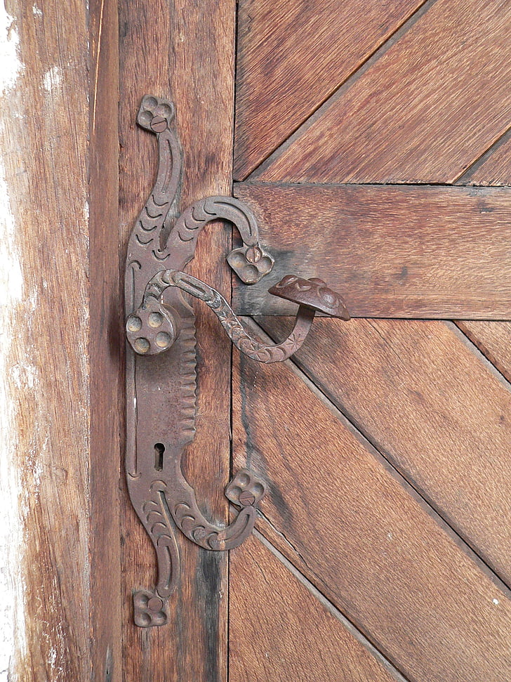 senas, durys, medinės durys, mediena - medžiaga, Architektūra, įėjimas, rudos spalvos