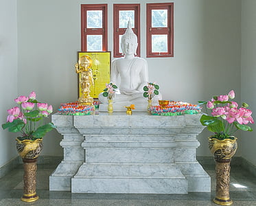 Buddha, buddhizmus, oltár, szentély, Thaiföld, Ázsia, templom