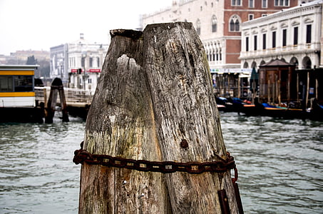 stolpe, Venezia, vann, kanal, stille, vannvei, Canale