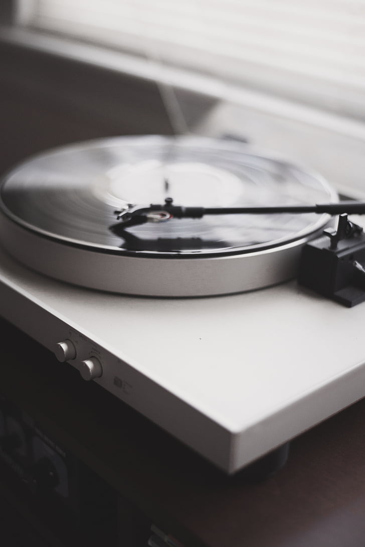 vinyl, muziek, geluid, oude, technologie, record, vinyl speler