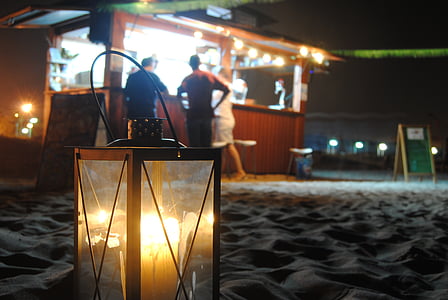 лампа, Вітрильний спорт, пляж, ніч пікнік, Chiringuito розміщений пляж, Кастельдефельс