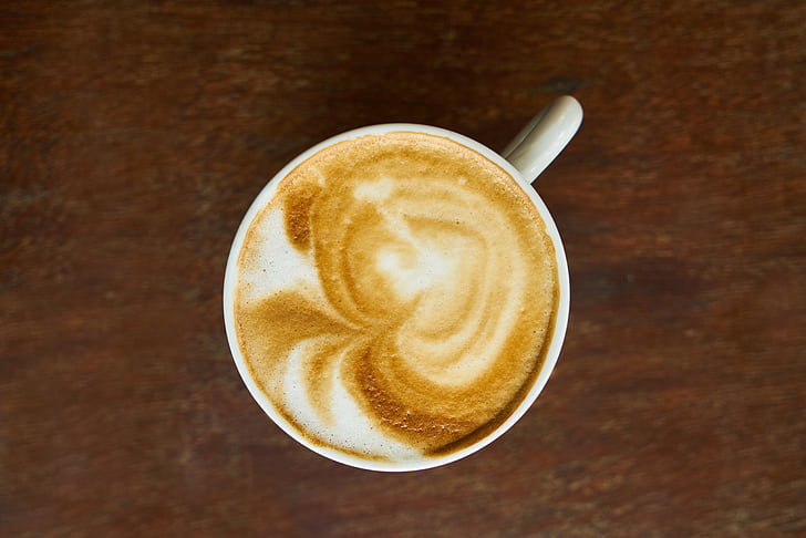 káva, latte, cappuccino, Foto, jedlo, pohár, espresso