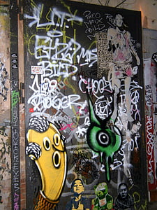 graffiti, muurschildering, muurschilderingen, fantasie, kunst, moderne kunst, Appell