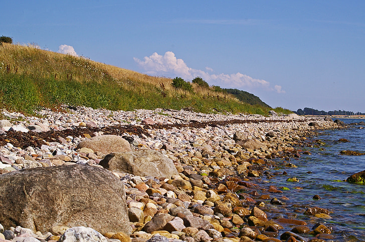 Dánsko, dánsky coast, Ostrov, Fyns hoved, Baltského mora, dánsky Baltského, dánsky baltic beach