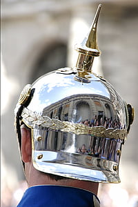 helmet, jumper, reflection, cavalry, pickelhaube, knight - Person, suit of Armor