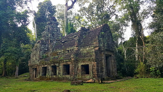 Angkor, krajobraz, Zen, kamienie, sztuka, khmerski, religia