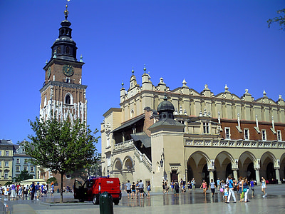 Polen, Kraków, gamlebyen, markedet, monument, kirke, tårnet