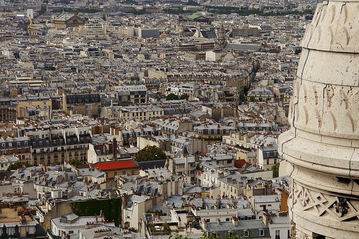 paris, skyline, old, city, places of interest, sacre coeur, old town