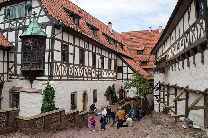 Tüüringi, Saksamaa, Castle, Wartburgi lossi, Eisenach, maailma kultuuripärandi, inimesed, Euroopa