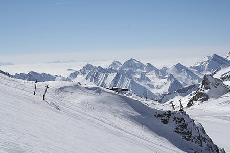 Циллерталь, Зима в Циллертале, лыжи, Альпийский, Панорама