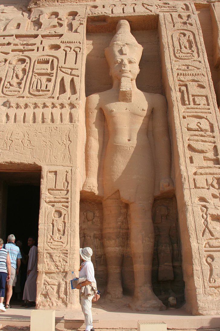 Egypten, Aswan, Abu simbel, Nilen, floden, Temple, ruinerne