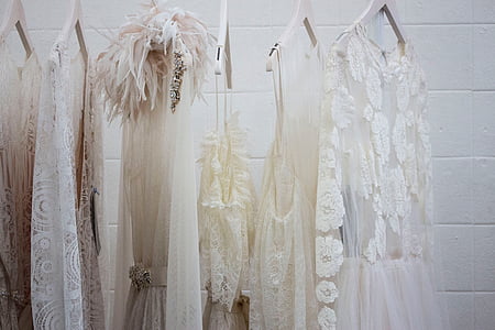 Kleid, weiß, Garderobe, Schrank, Wand, Event, Feier