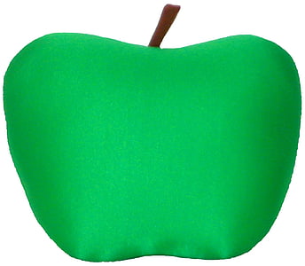 jabolko, zelena, vzglavnik, najlon