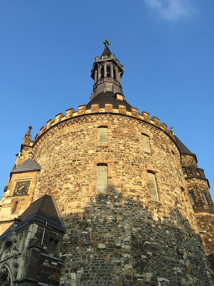 Aachen, Municipio, Torre, cielo, centro storico, architettura, Europa
