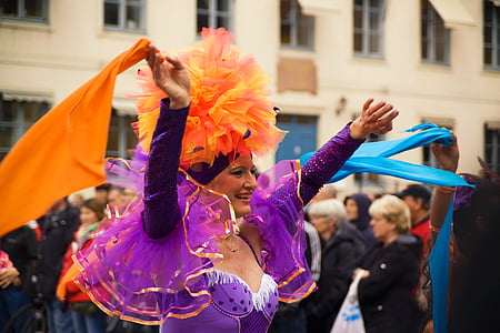 karneval, Fest, folk, menneskelige arm, lem, armene hevet, menneskekroppen del