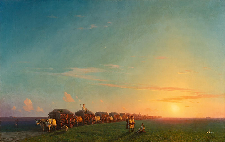 Ivan alvazovsky, krajolik, slika, umjetnost, umjetnički, umjetnost, ulje na platnu