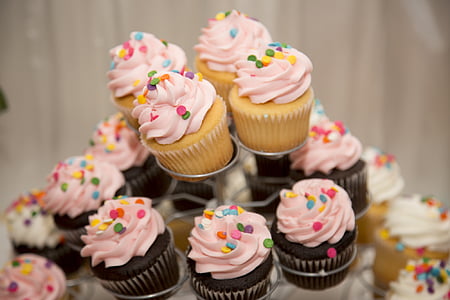 cupcake, επιδόρπιο, τροφίμων, Γλυκό, ζαχαροπλαστικής, νόστιμα, κόμμα