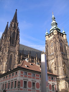Temple st, Vitus cathedral, lâu đài Prague, khối, Praha, lịch sử, lâu đài
