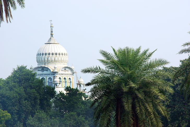 Delhi, mausoleet, luftforurensning, monument