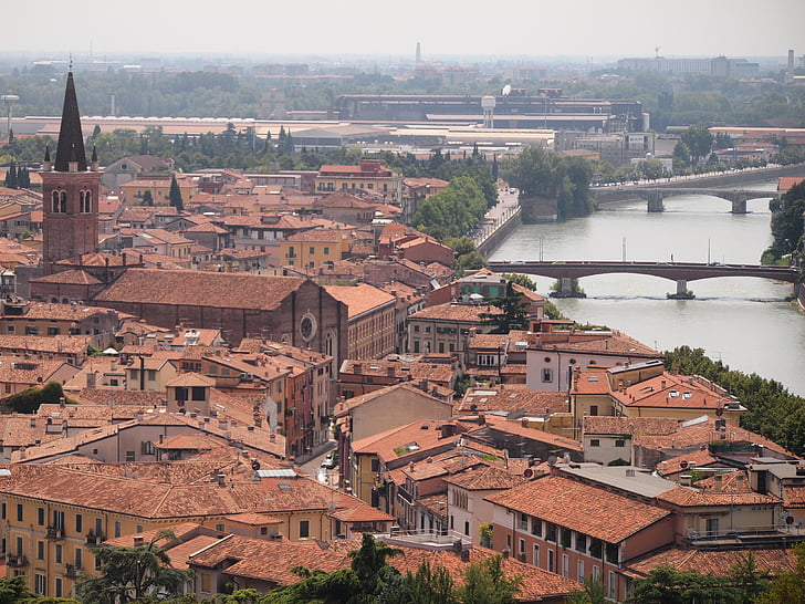 Italia, Verona, paesaggio, vista, Vacanze, Italia, monumenti