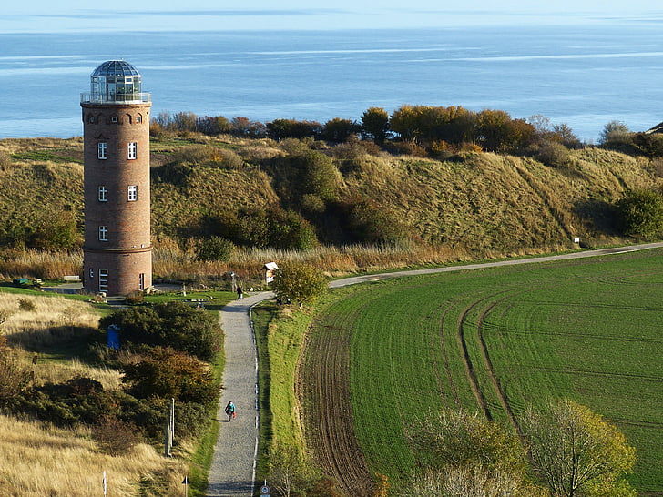Rügen, île, île de Rügen, phare, mer Baltique, le Kap arkona, Outlook