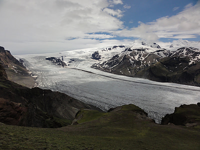 glacera, Islàndia, paisatge, muntanya, natura, representacions, a l'exterior