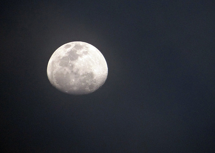 måne opp, månen, shimoga, Karnataka, India, lys, Lunar